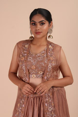 Peach Embellished Top Bottom SetIMG_6865 copy